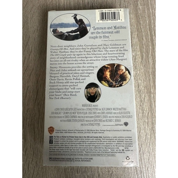 Grumpy Old Men (VHS, 1994) Walter Matthau, Jack Lemmon, Brand New Sealed - Picture 2 of 2